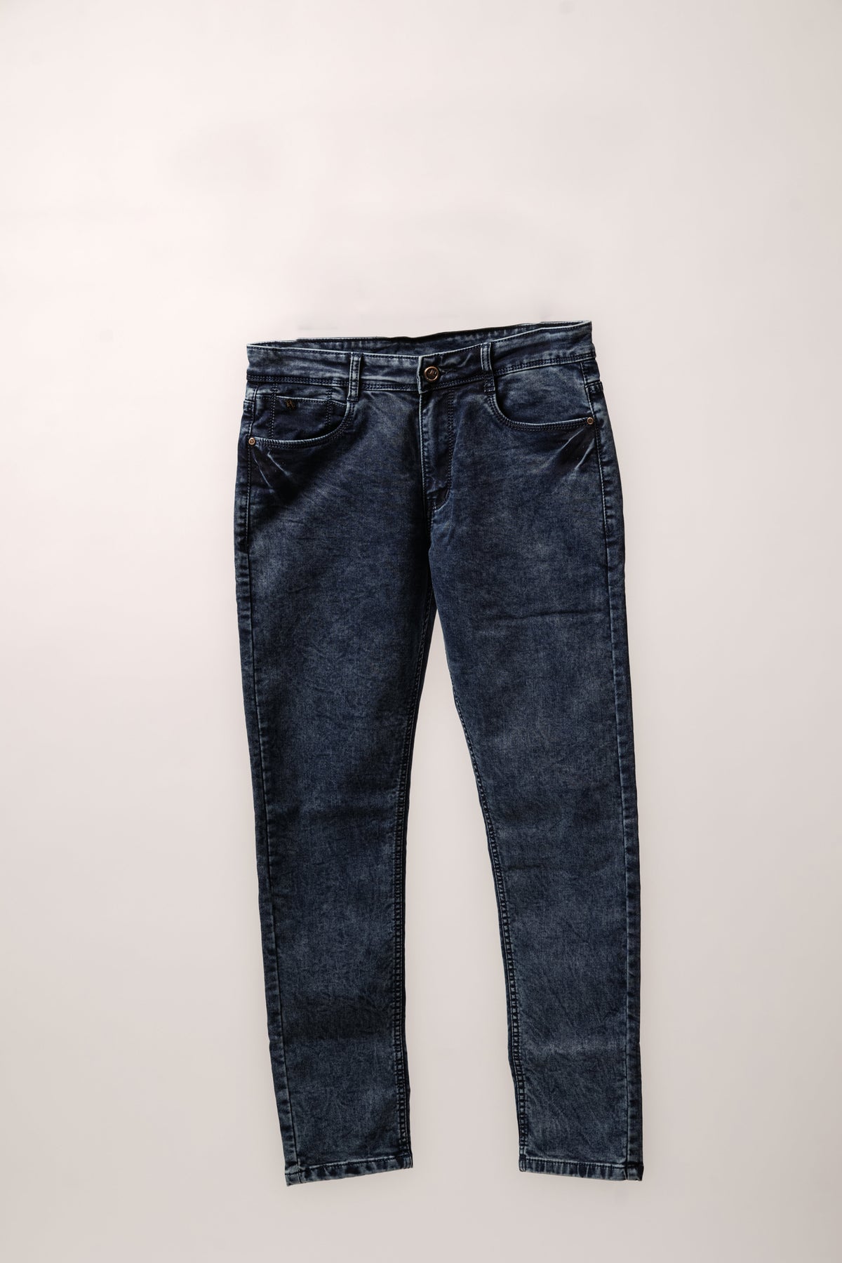 MEN BLUE DENIM DOTTED JEANS