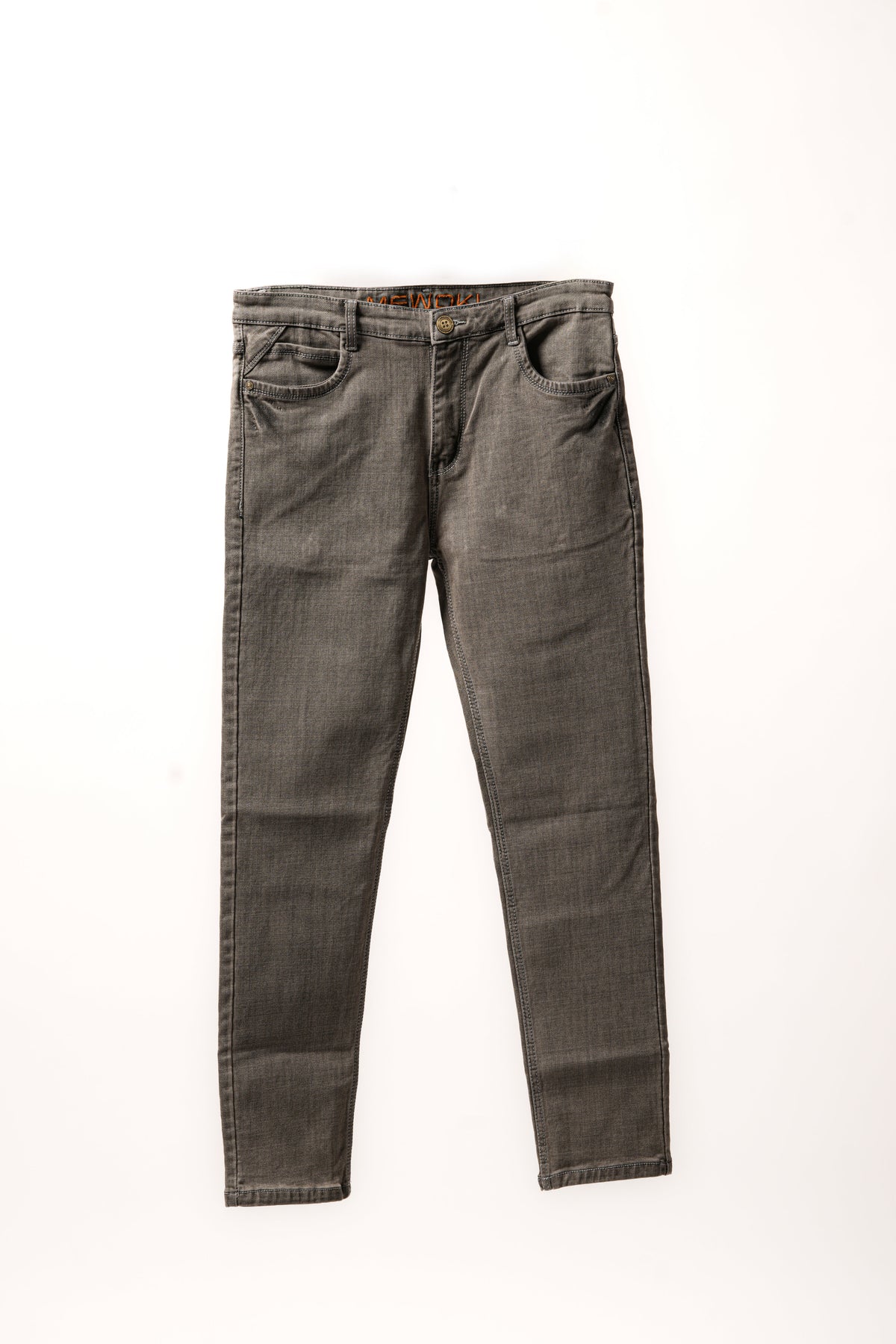 MID BROWN HEAVY WASH DENIM JEANS