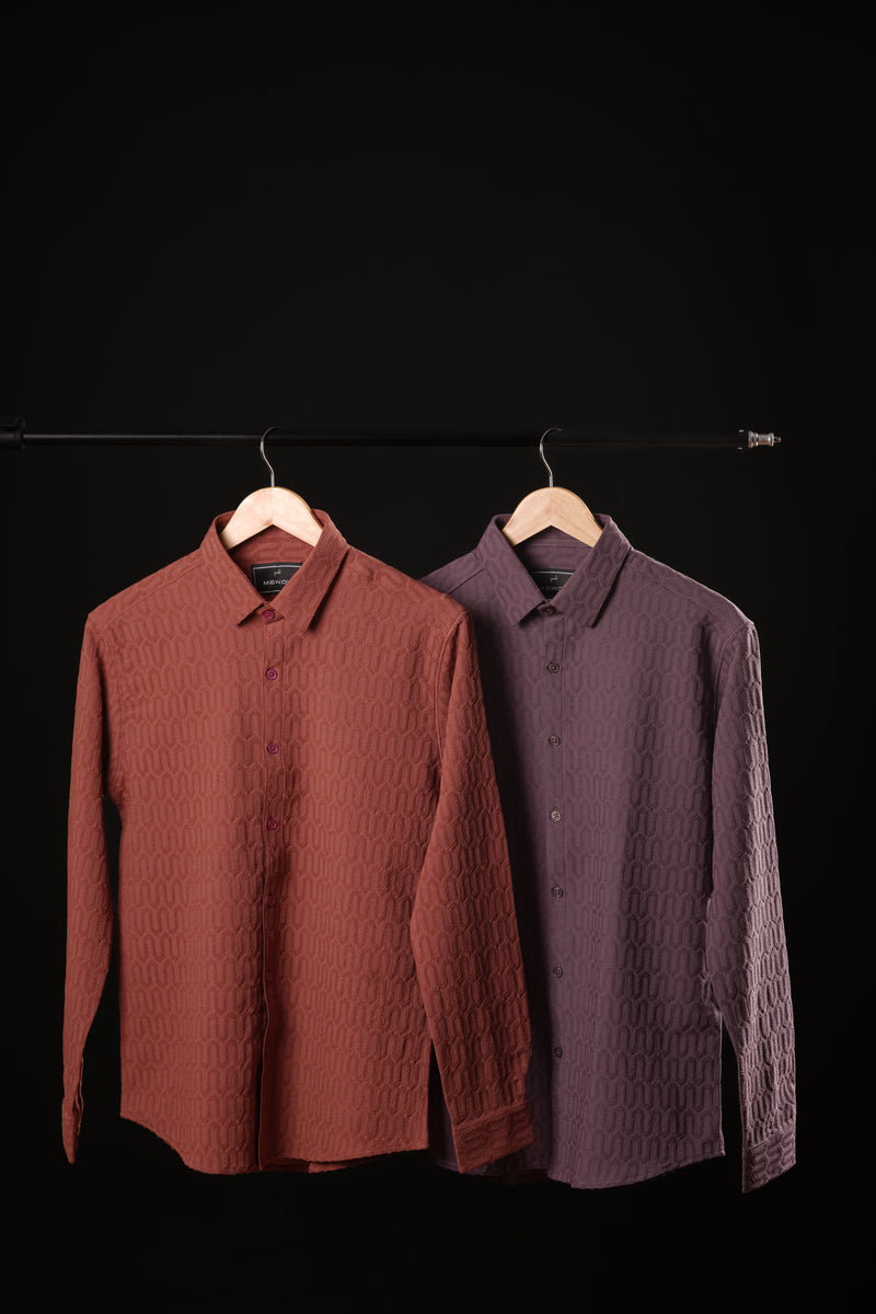 TWIN WAVE JACQUARD SHIRT