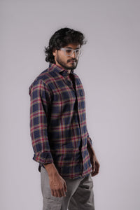 FLANNEL COLOR CLONED BLUE SHIRT