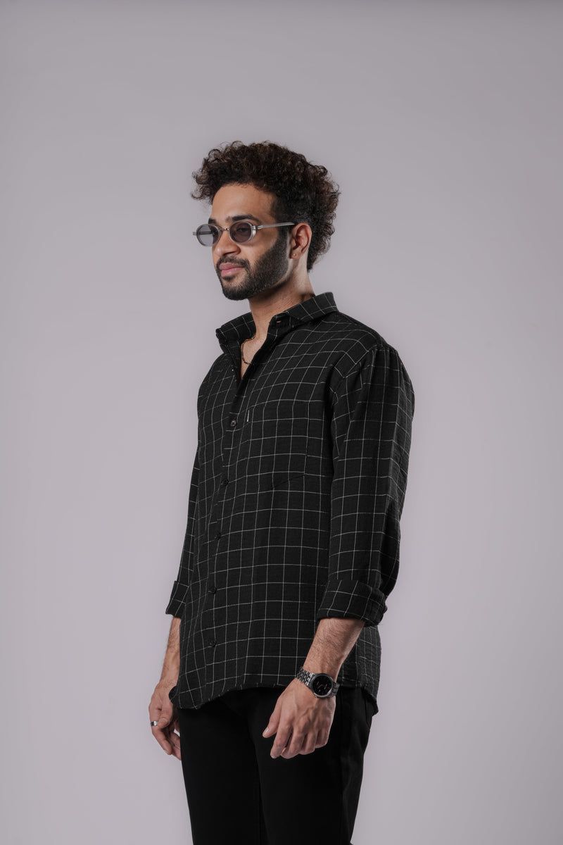 BLACK & BLACK TERRA COTTON SHIRT
