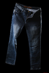 REGULAR FIT MID WASH DENIM JEANS