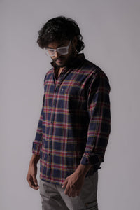 FLANNEL COLOR CLONED BLUE SHIRT