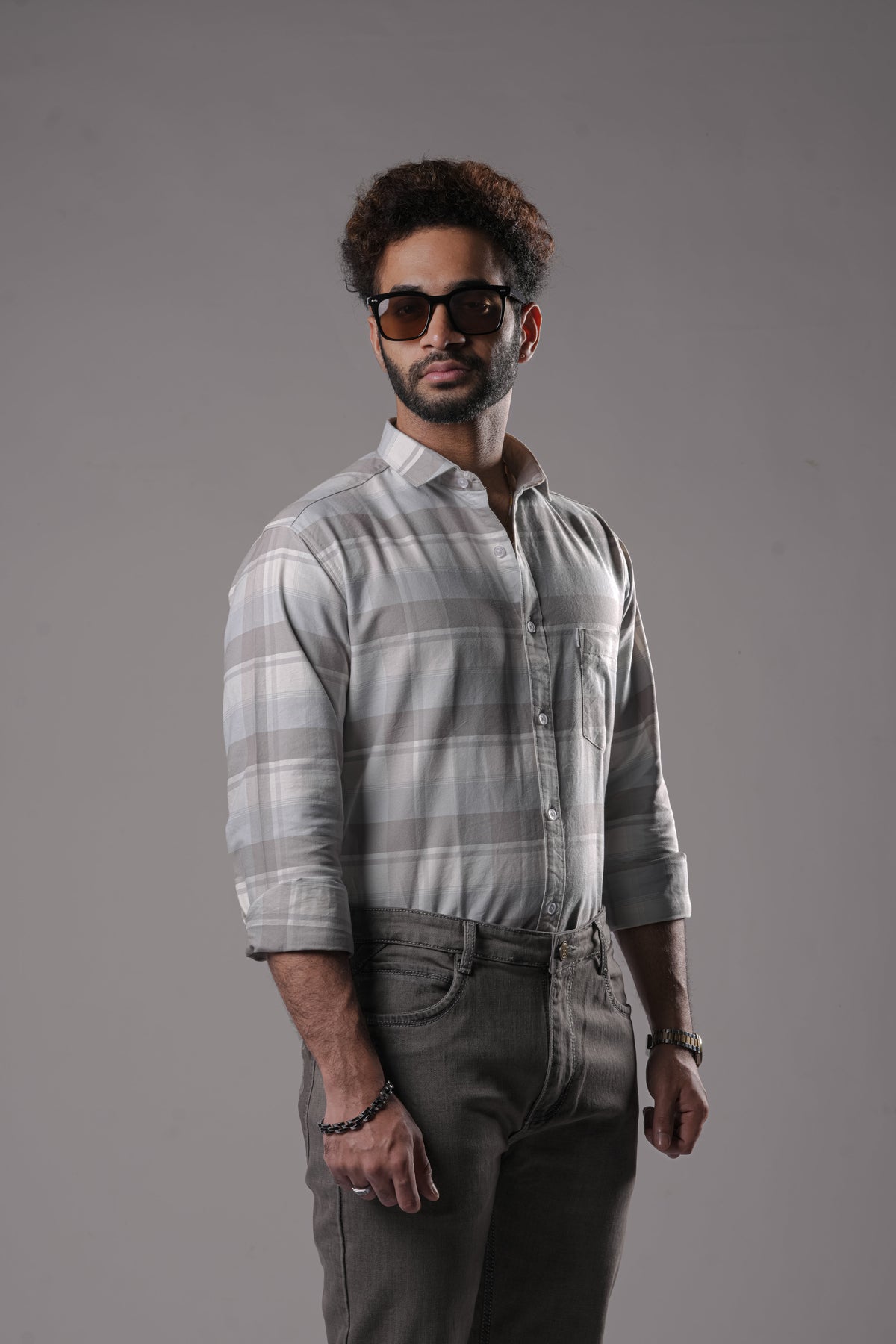 MERE SHADE COTTON CHECKS SHIRT